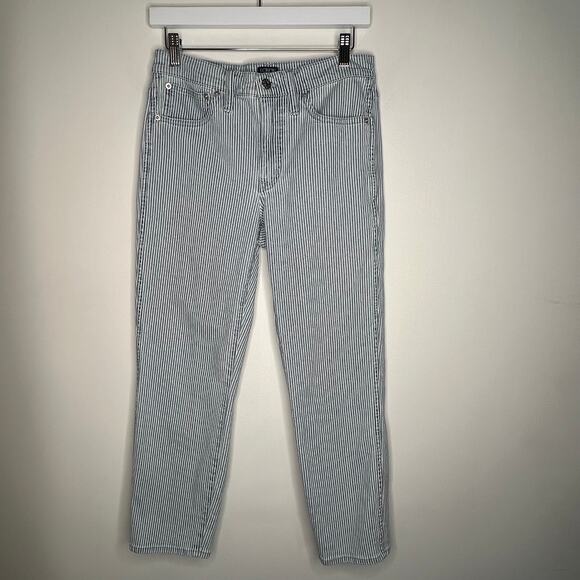 J. Crew Piper Stripe Vintage Straight Leg Jean Size 27 - Picture 3 of 7